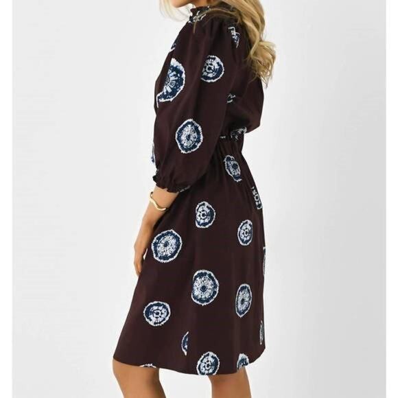 NWTs Never A Wallflower  Button Front Elastic Collar Shirt Dress (S) - Picture 2 of 15